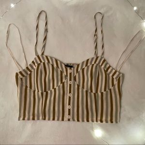 Cropped Striped Tank